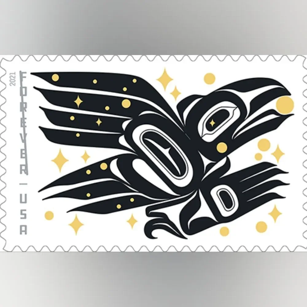 100 Raven Story 2021 Native Forever Postage Stamps USPS Wedding Christmas Cards - Picture 2 of 5
